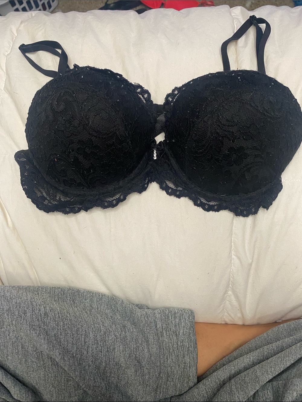 Smart & Sexy add 2 cup sizes Lace Push-Up Bra in Black - Women Intimates